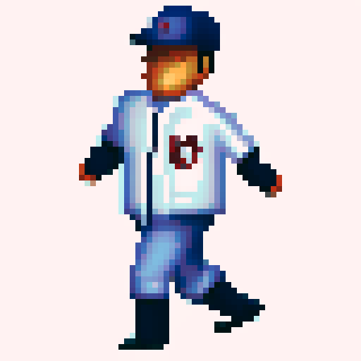 baseball jersey, pixel art, front view