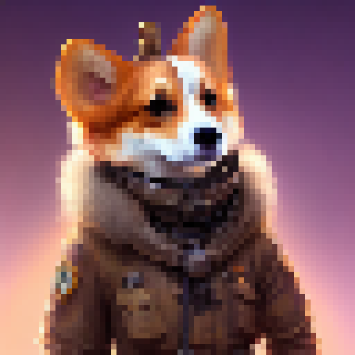 Corgi in Safari Gear