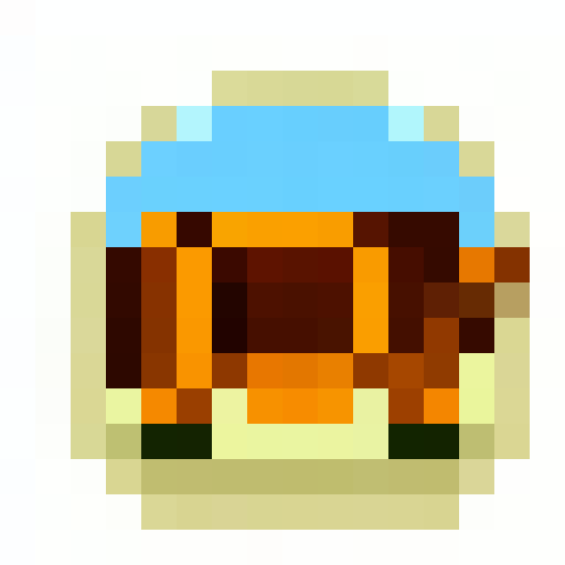 cow, sunny, flower-filled, mountain meadow, game icon, 16x16, pixel art, close up, portrait