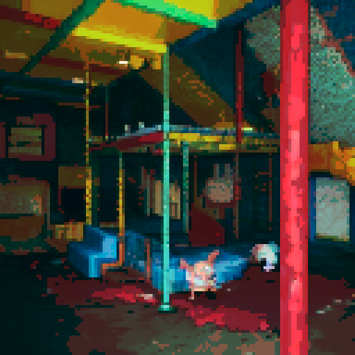 abandoned indoor playground
