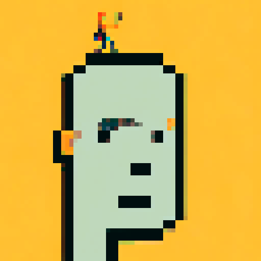 Cryptopunk character with vibrant neon hair, pixelated sunglasses, and a mischievous grin, set against a futuristic cityscape with pulsating holographic billboards and pixel art skyscrapers