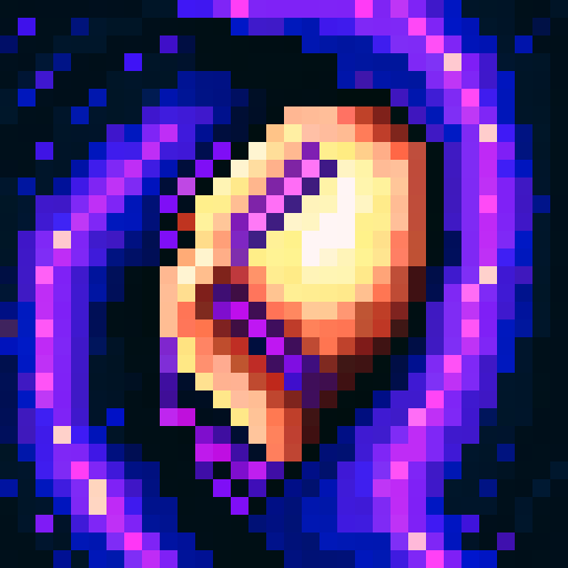 brain, purple tentacles, swirling shadows, game icon, 32x32 pixel art, sRGB, skill art, close up, portrait