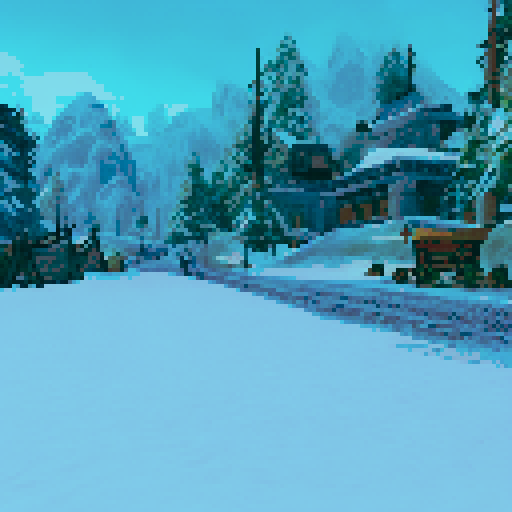 a cozy winter landscape