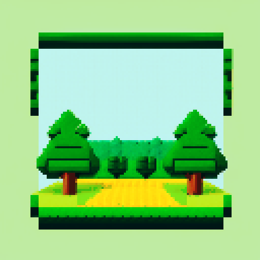 Field with pine trees in background