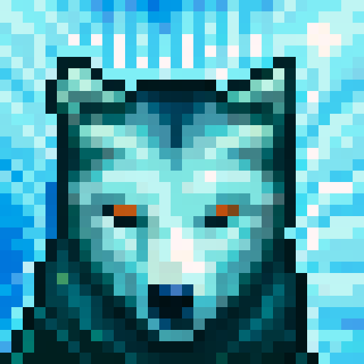 wolf avatar, portrait, glowing eyes, sexy