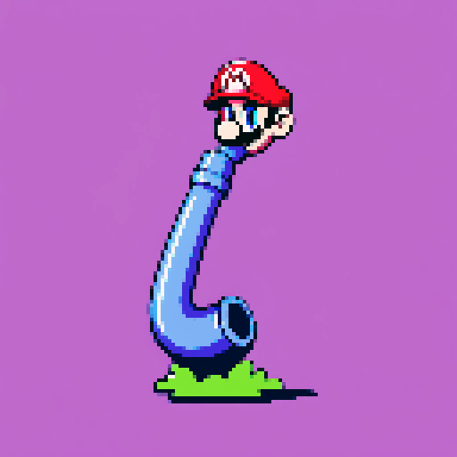Mystery pipe from mario. on a solid color background so I can easily remove the background