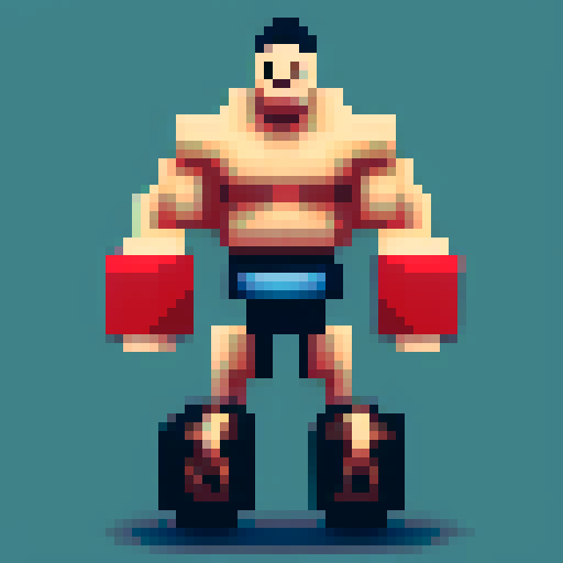 Muscular figure lifting weights