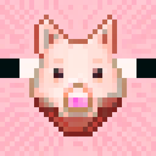 minecraft pig face, game icon, 32x32 pixel art, sRGB, skill art, close up, portrait, blocky features, square snout, pixelated eyes, expressive eyebrows, vibrant pink color, defined pixels