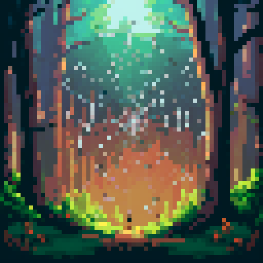 An enormous spider web between two trees in the forest fantasy setting