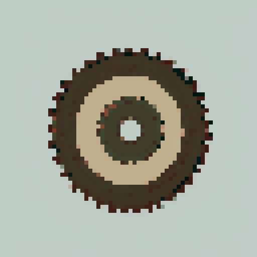 simple, old rusty gear centered on a white background