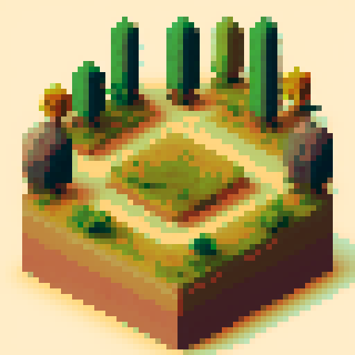 Create a gritty, earthy 64x64 pixel art dirt texture featuring rough, jagged edges and a mottled, patchy surface reminiscent of an arid plains landscape.