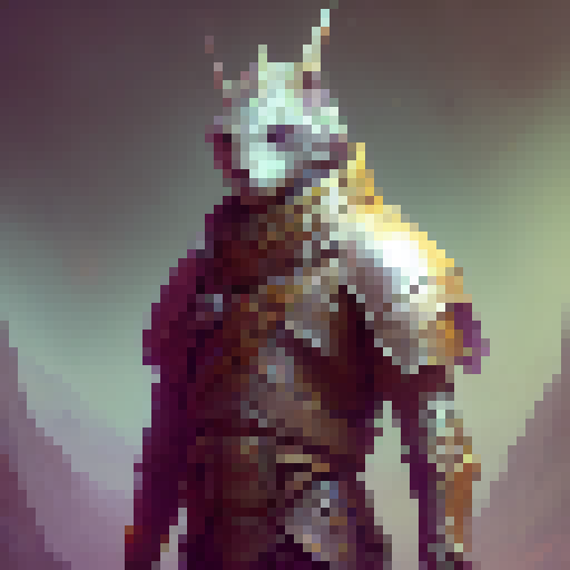 Knight in full body armor, walking animations