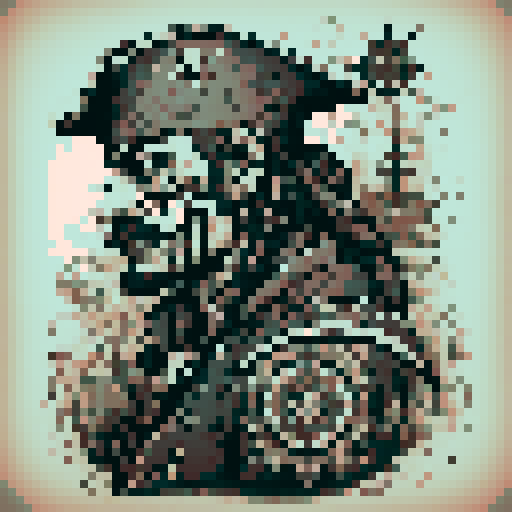a pirate, gritty, dark, and heavily influenced by traditional nautical tattoos, with a touch of steampunk
