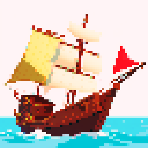 16th century cog sailing the sea during sunny weather
