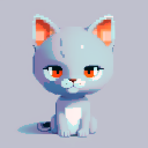 antropomorphic gray cat guy, kind, one torn ear