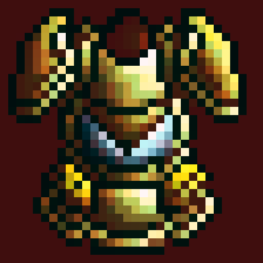 paladin armor with gold trim