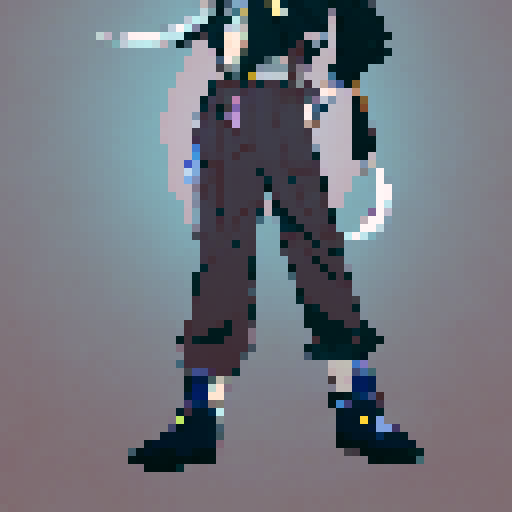 Modern day wizard dressed in vest and pants with boots