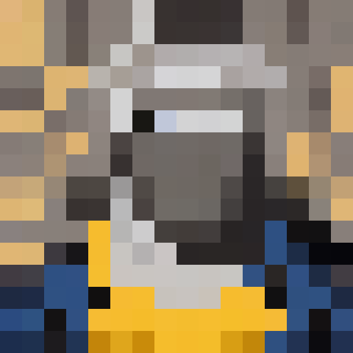 "Create a 16x16 pixel portrait of a majestic, sinking ship with a dramatic, stormy sky background and a glimpse of the moon peeking through the clouds, using a mix of dark blues and grays to evoke a sense of foreboding and tragedy."