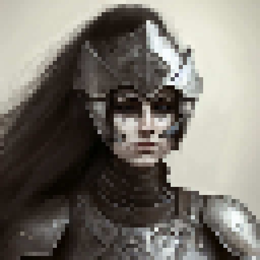 beautiful warrior woman, plate armor