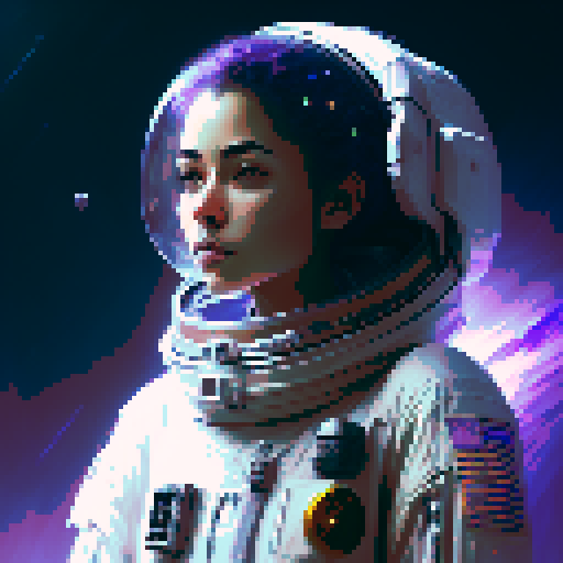 Space Galaxy pixelated portraits