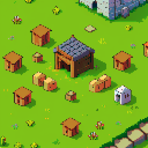 a top down medieval rpg game grassy tile. bleak blighted apocalypse