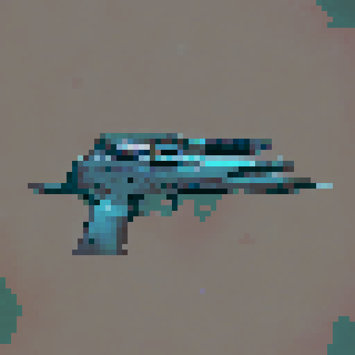 futuristic pistol, gun, blaster
