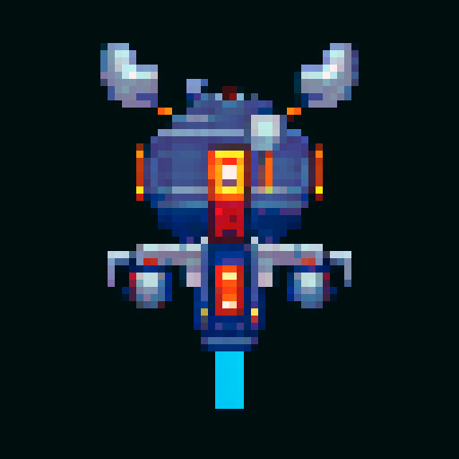 Top down enemy space ship
