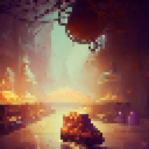 Flaming roller skate speeds through a mystical bakery, surrounded by enchanted pastries and towering bread loaves in a fantastical RPG world, captured in stunning concept art.