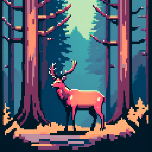 a stag in a pacific northwest forest 