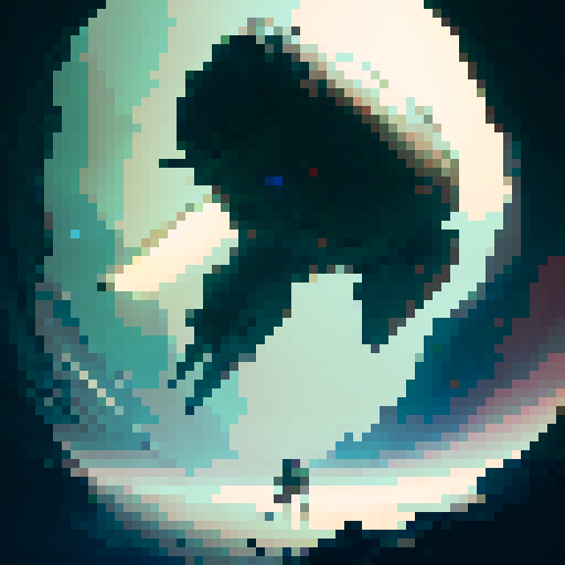 Astronaut, clad in mystical armor, wields a glowing sword while floating amidst swirling nebulae, surrounded by mythical creatures and enchanting landscapes