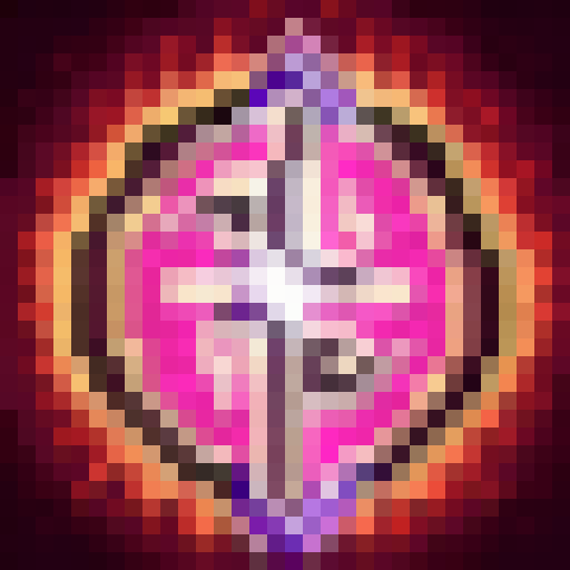 Fiery sparks dance in the night, illuminating the dark, with a style reminiscent of 32x32 skill art.