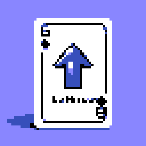 Create a playing card with an up arrow