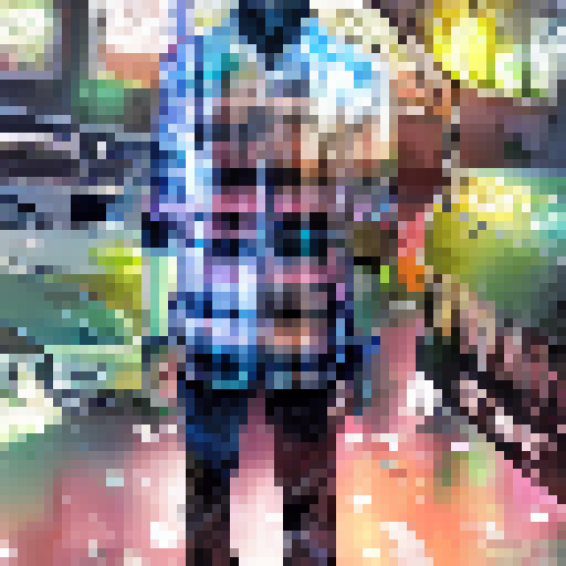 Neon-lit skyscrapers loom above a gritty, rain-soaked alleyway as a lone figure in a trenchcoat and cybernetic enhancements surveys the cityscape.