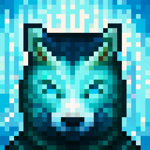 wolf avatar, portrait, glowing eyes