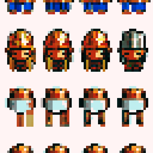 greek hoplite, corinthian helmet, copper armor, long spear, pixel art, sRGB