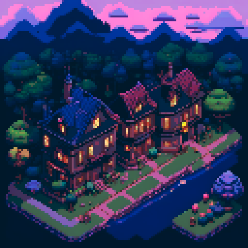 Dark and dusky night in a Pokemon world, Kanto region 