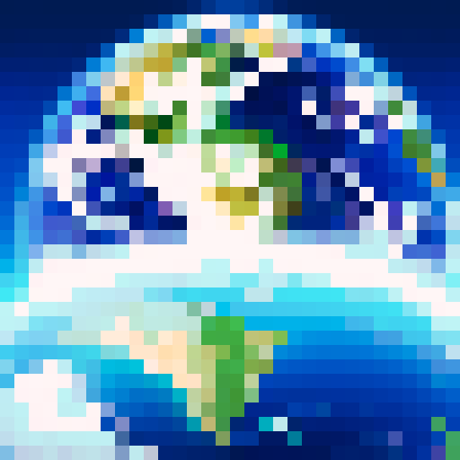 A picture of the Earth with a view of the Pacific Ocean near Japan 