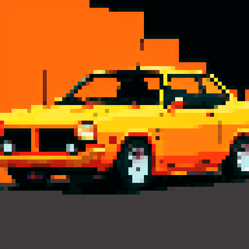 Orange dodge neon wrecked.