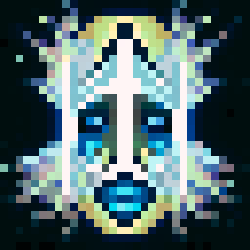 Create a close-up image of a mermaid with a crown, partially submerged underwater. Half of her face is above the water's surface, revealing her beautiful features. The underwater portion of her face should show her aquatic beauty, with the serene, mysterious ambiance of the ocean surrounding her. The crown should have an ethereal, shimmering quality, adding to her majestic presence.