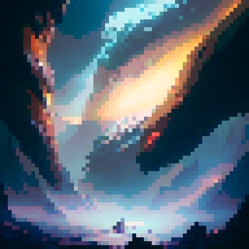 epic, towering dragon, fiery breath, brave knight, gleaming armor, enchanted sword, swirling magic, intense battle, swirling vortex, ancient ruins, mystical runes, thundering lightning, dramatic sky, ethereal glow, epic clash, magical explosions, enchanted forest, epic boss fight, fantasy RPG