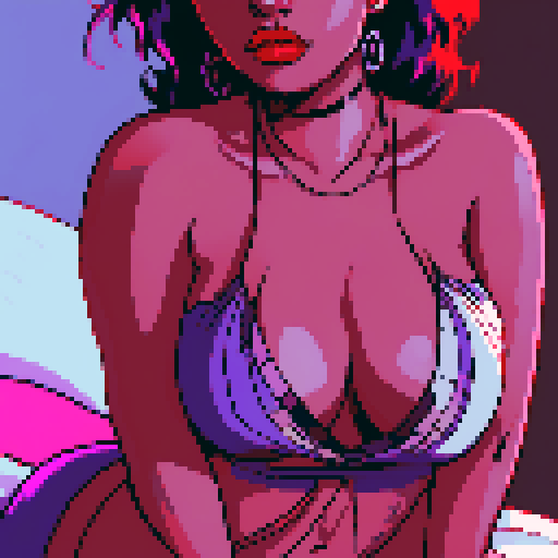 curvy, busty goth girl nude portrait, black hair, purple eyeshadow, red lipstick, nude glamour shot, vibrant srgb colors, edgy aesthetic