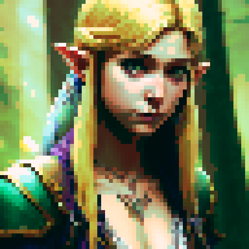 princess zelda from legend of zelda| Photo realistic  | age 20 | pouting lips | seductive | white | green | blonde | straight hair | white | morning | forest | full shot | necklace | topless | superhero | Hyrule | Hylian |