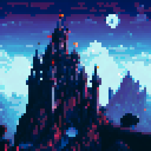 Dark mid evil themed castles