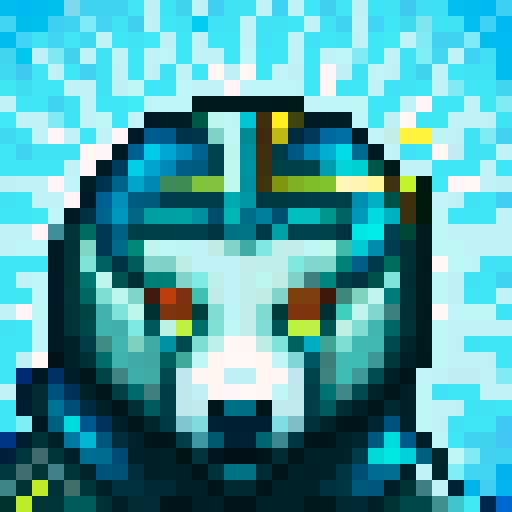 Wolf avatar, portrait, glowing eyes