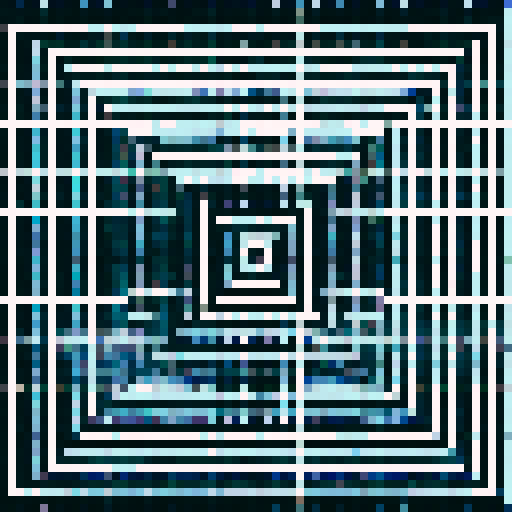 A black grid square pattern background with sharp lines, top down view, 2D, pixel perfect