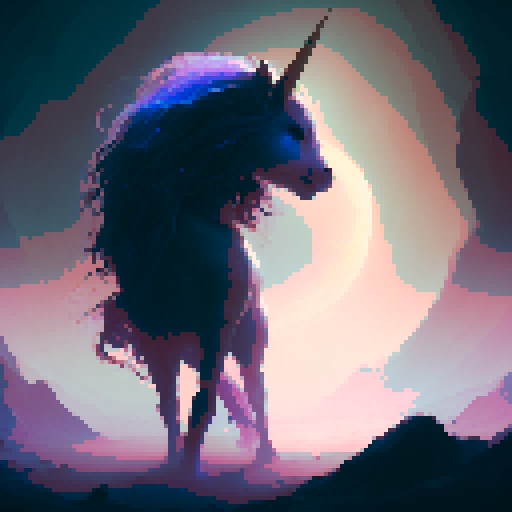 unicorn, flowing maned creature, iridescent spiral horn, ethereal moonlit meadow, mystical atmosphere, enchanting fantasy RPG style, no wings