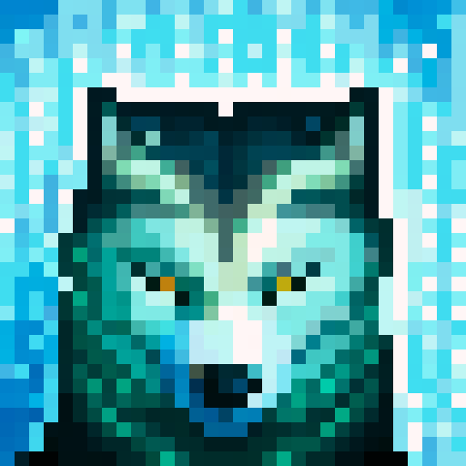 wolf avatar, portrait, glowing eyes