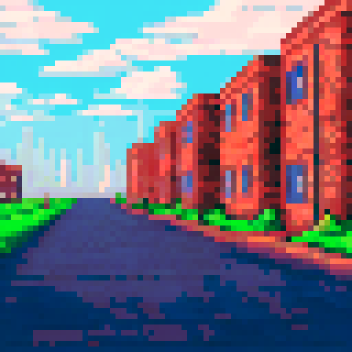 Various brick buildings