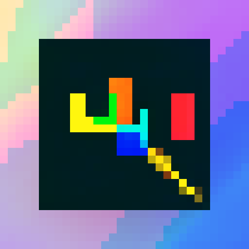 Art paintbrush with paint on the tip only, 32x32 badge style, bold black outline, sRGB colors