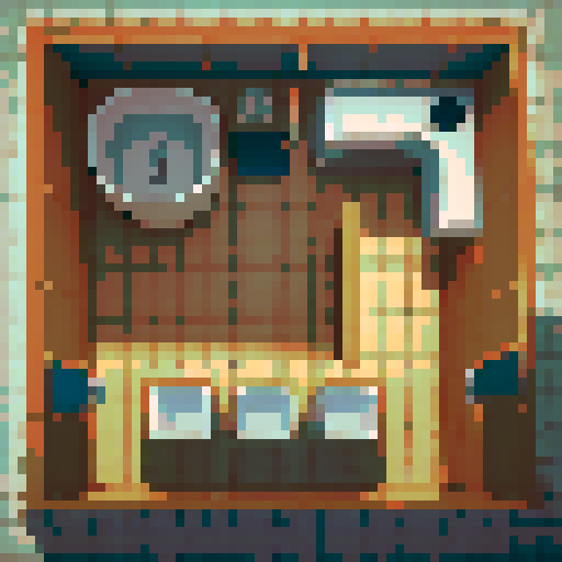 top-down view of a simple washroom with ONE toilet and ONE sink